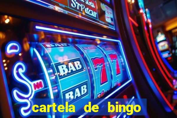 cartela de bingo pra imprimir